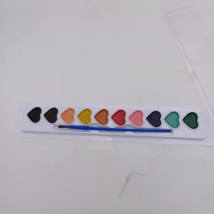 Set di pittura ad acquerello a 10 colori con pennelli per bambini e adulti