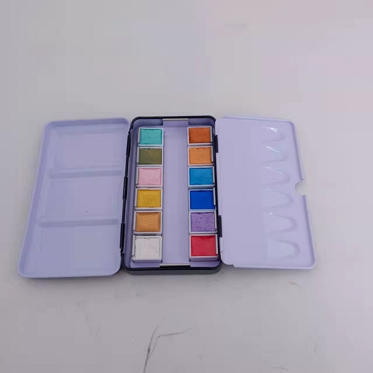 Set di acquerelli metallici a 12 colori