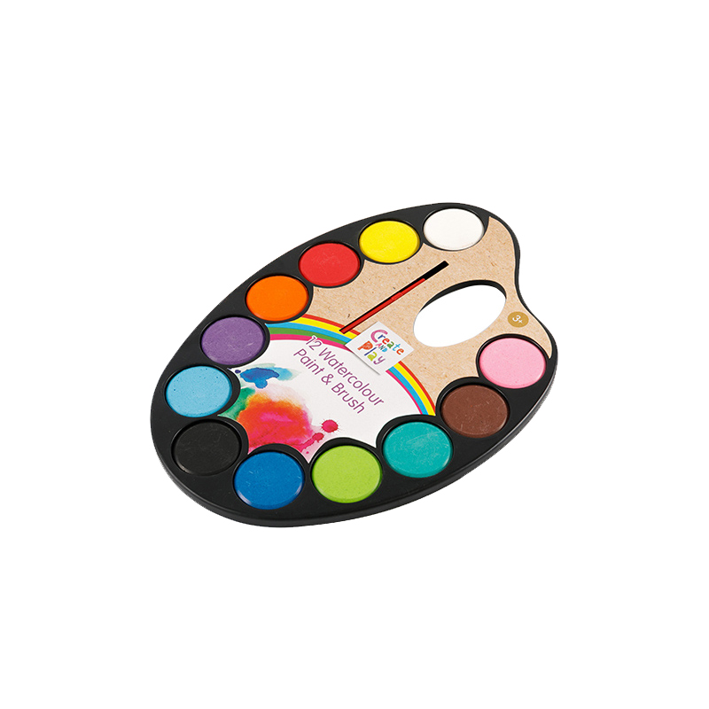 Torta di pittura ad acquerelli solidi a 24 colori per studenti