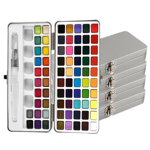 Set di acquerelli solidi da 72 colori con scatola di metallo
